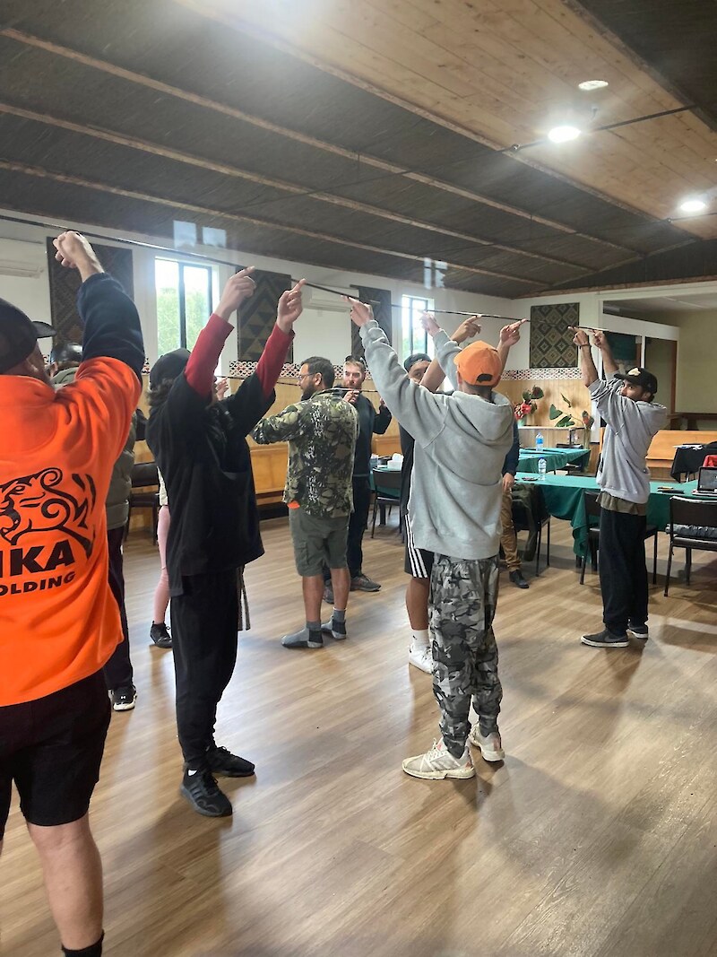 Team building exercises with Taiao Tauira and Te Tapu o Tāne.