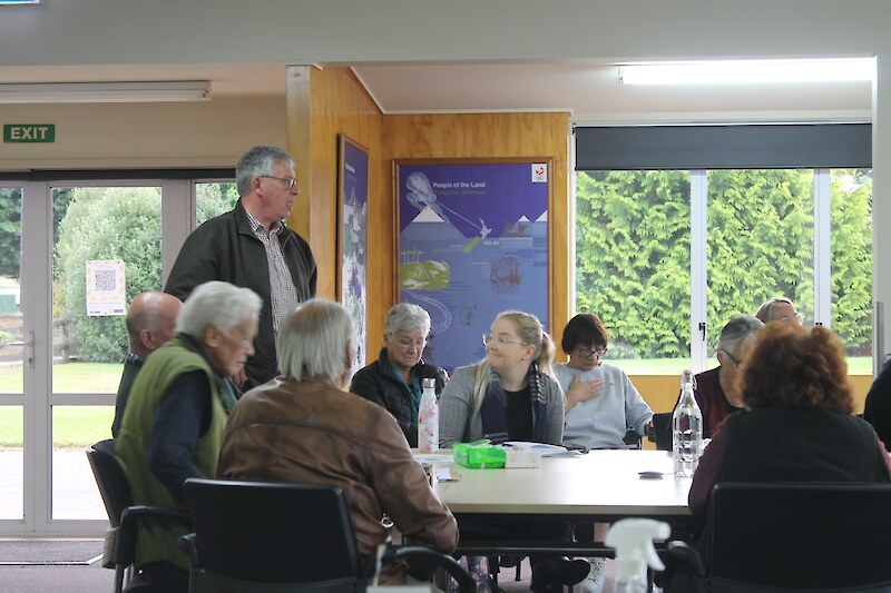 Terry Nicholas (Hokonui Rūnanga Manager) addressing the Combined Murihiku Rūnaka Hui on Saturday.