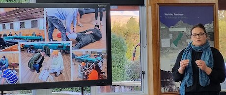 Presentation from Abby-Lee Evans about the Kaitiaki Whenua project.