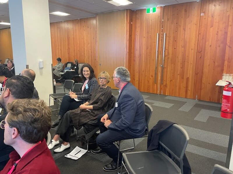 Ngāi Tahu representation at the Offshore Maritime Energy Development hui (left to right) Jacqui Caine (Office of Te Rūnanga o Ngāi Tahu); Gail Thompson (Awarua Rūnaka); and Terry Nicholas (Hokonui Rūnanga and Murihiku Regeneration).